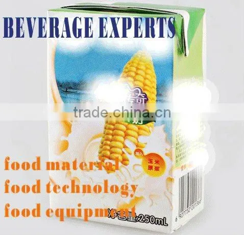 Thick type starch containing milk beverage suspending agent