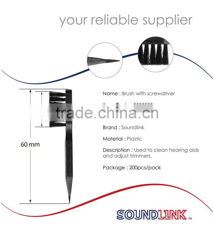 China manufacture plastic hearing aid cleaning brushes