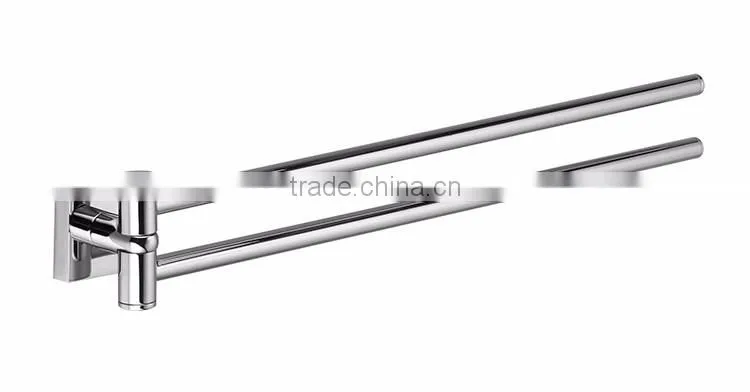 adjustable degree Bathroom accessory extension towel bar Swivel double towel rail bathroom