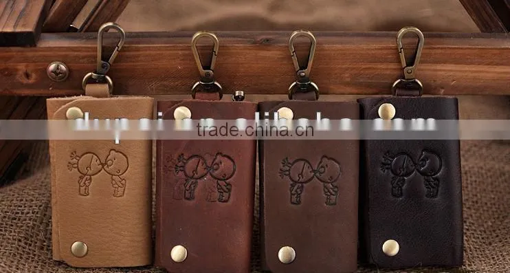 100% Fashion New genuine leather car key holder