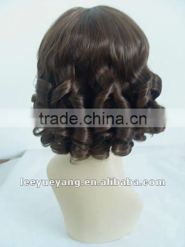 Primitive elegant synthetic hair spring curl wigs for white women