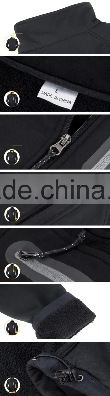 Plus Size New Arrival Functional Winter Warm Stand Collar Softshell Jacket
