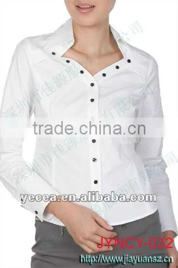 HOT selled female's fashionable white shirt and blouse