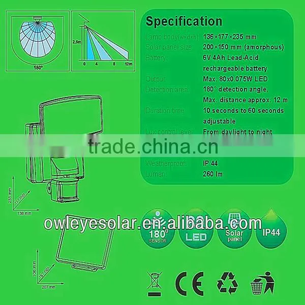 motion activated flashing solar led lights for outdoor