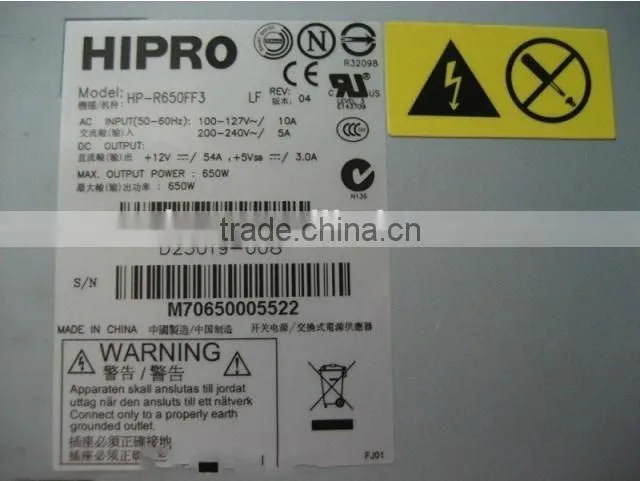 D23019-008 APP4650WPSU 650W Server Power Supply 100% tested OK