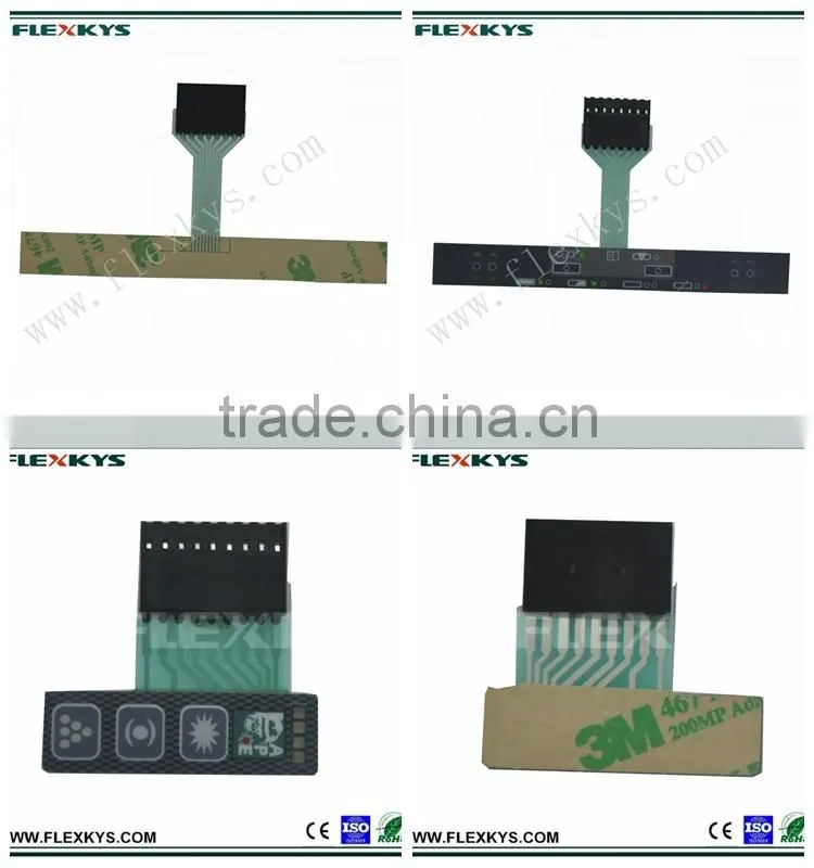 Multi-key colorful graphic overlay metal dome switch for electronics