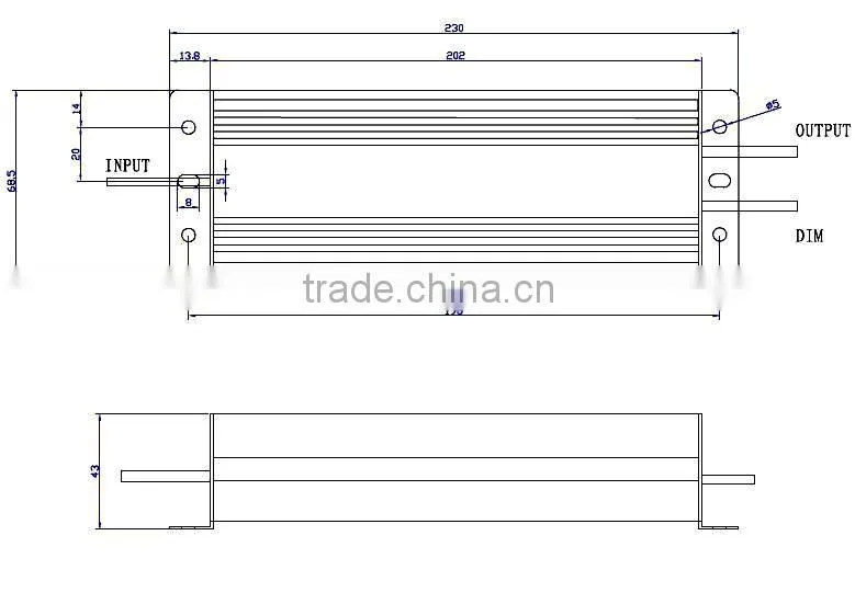 96W 100w 12V AC-DC ETL citificate IP67 waterproof constant voltage dali led driver