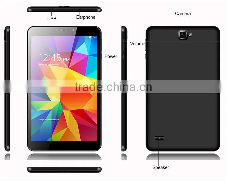 2016 Christmas gift Quad core dual-camera 1280*800px 8 inch 3G tablet pc
