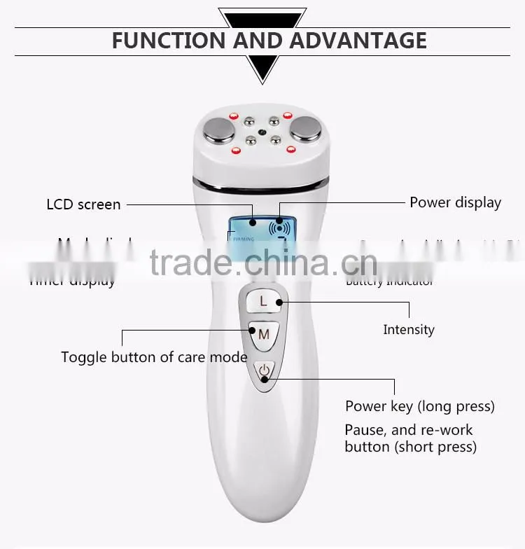 Hot multifunctional led light photon and EMS RF facial massager