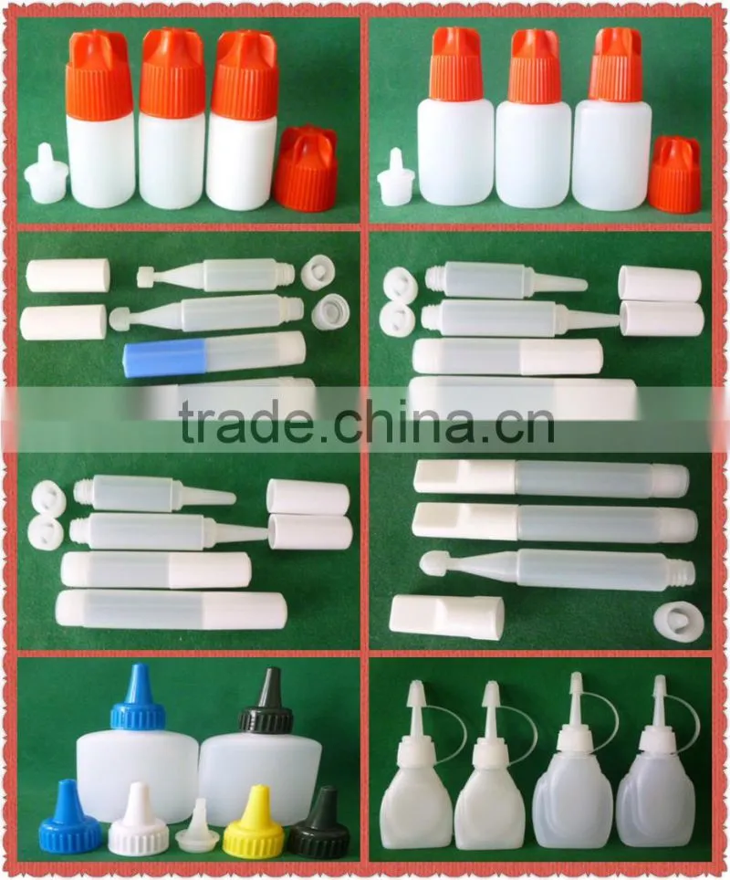 empqty 1g/2g disposable plastic HDPE fast glue bottle