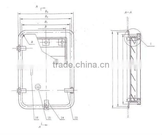 Marine Steel Watertight Louver with Cover