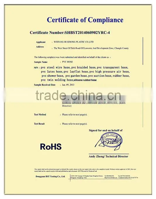 pvc high pressure flexible hose
