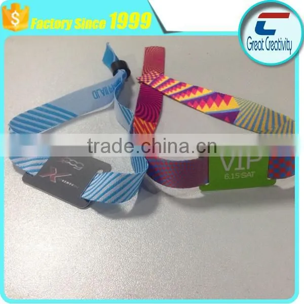 Custom Print Fabric NFC Wristbands NTAG213 for Supporting Mobile Payment