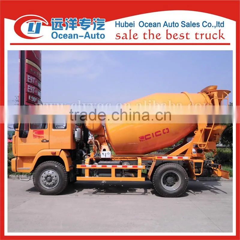 SINOTRUK 6cbm concrete mixer truck with 4*2 driver
