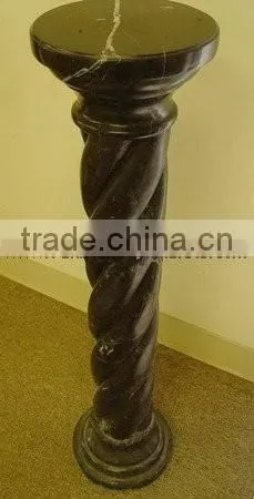 NATURAL JET BLACK MARBLE PEDESTALS