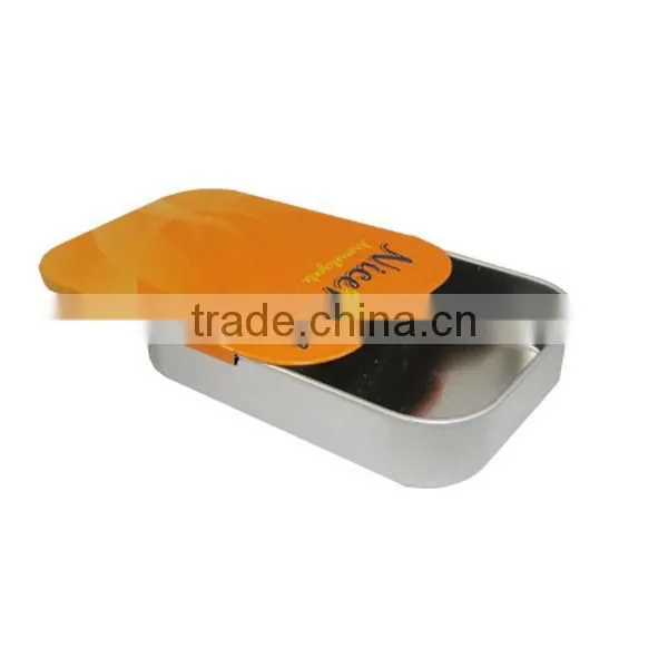 mint tin box with sliding lid