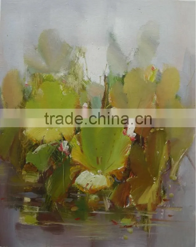 handmade lotus home decoration oil painting