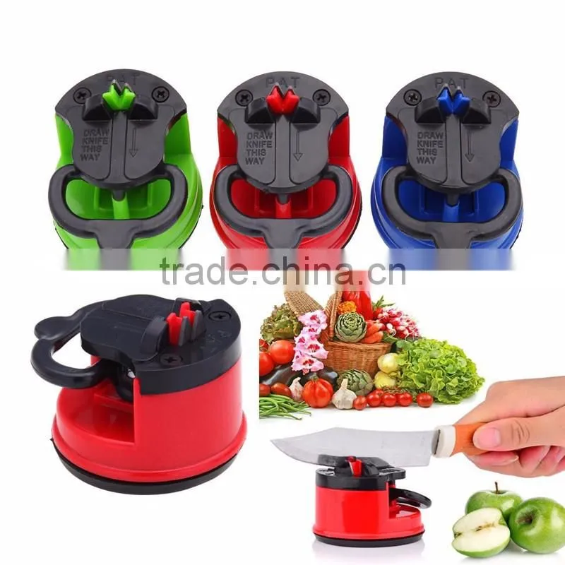 Kitchen Knives Quickly Serrated Best Knife Sharpener with Suction Pad
