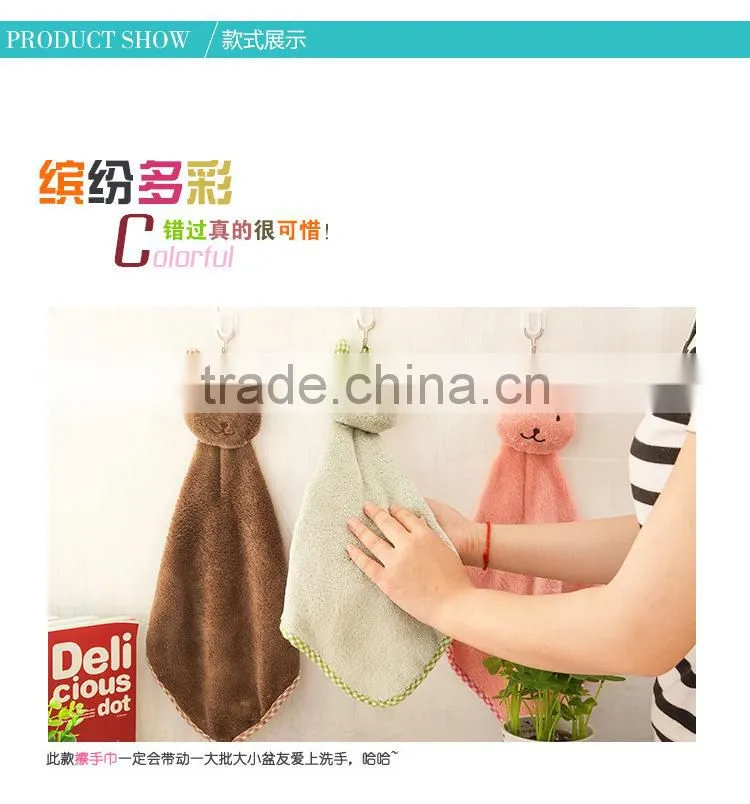 Soft Terry Pretty Microfiber Face Hand Towel With Animal Heads