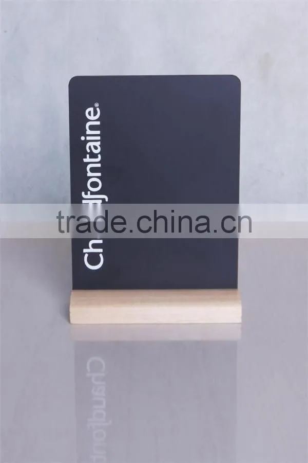 Free Standing Wooden Chalkboard With Wooden Stand For Advertisement Chalkboard Showing