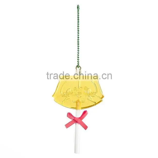 Colorful transparent lollipop key ring