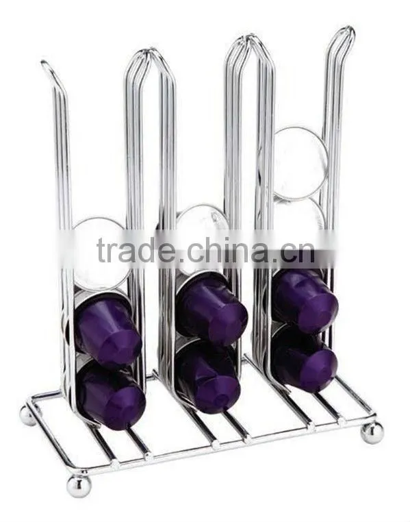 COFFEE CAPSULE HOLDER WITH STAINLESS STELL BASE