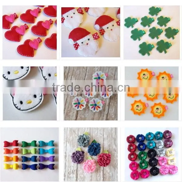 2017 new hot fashion latest design China fabric craft handmade kids hair decor felt cheap wholesale red heart headband for girls