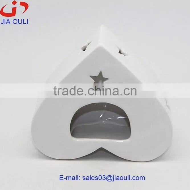 Popular design home decoration white easter ceramic egg basket