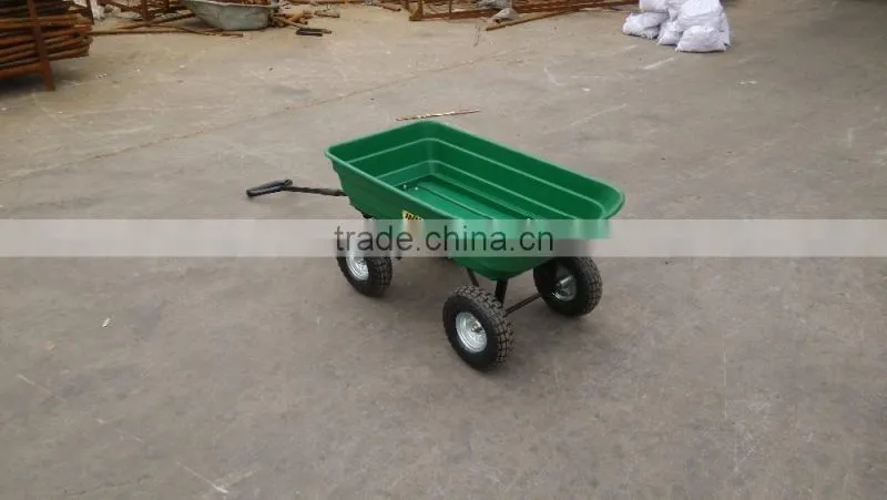 LARGE HEAVY DUTY GARDEN HOUSEHOLD 4 WHEEL UTILITY DUMP TRUCK WHEELBARROW TIPPER TC4253