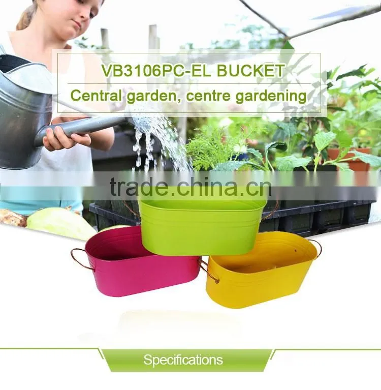 Hanging galvanized stainless steel bucket