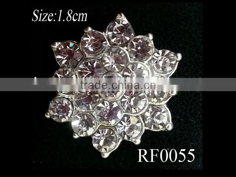 RF 0055 In stock, wholesale sparking garment flat back rhinestone button