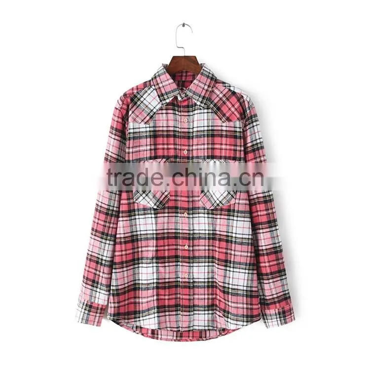 100% cotton men's yarn dyed flannel check/plaids shirt ,long sleeve flannel shirt