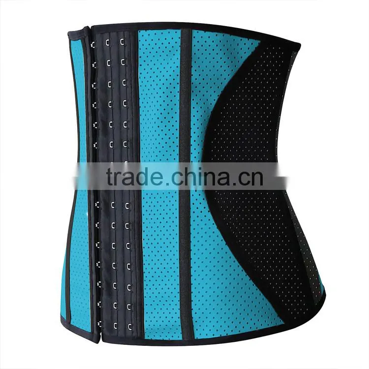 Shuoyang Top selling High quality factory wholesale Private Label accept Strong 3 Hooks Mesh breathable latex waist trainer