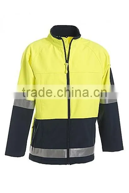 Hi Vis 3cm Lemon Windsheild Fleece Safety Jacket with zip front