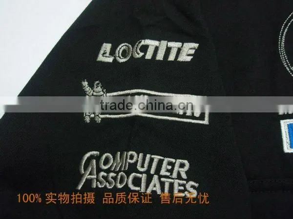 2012 new design cotton embroidery short sleeve F1 racing shirt