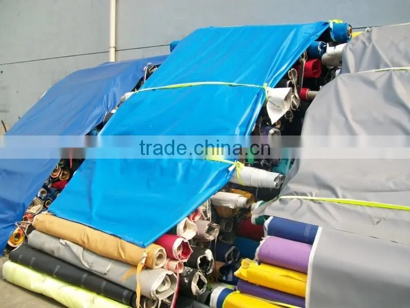 China Cheap fabric PVC coated Tarpaulin stocklot