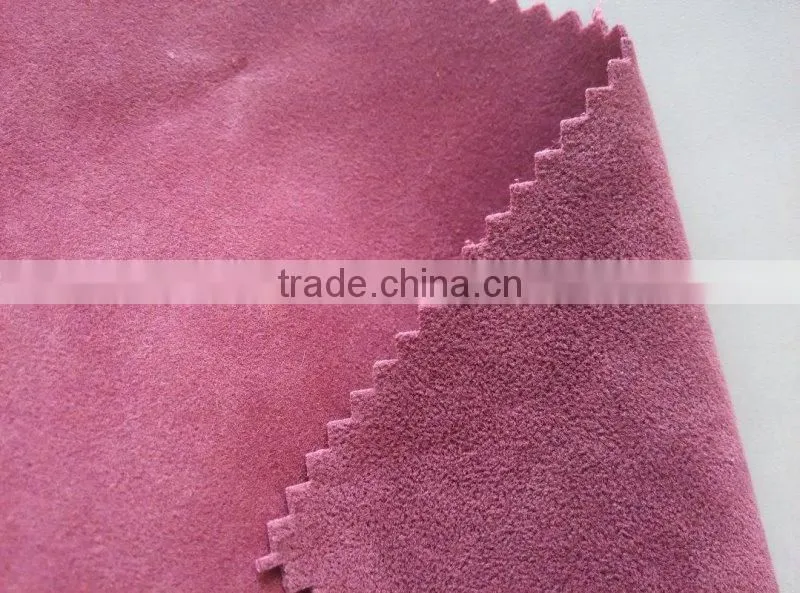 Pu Suede Flocked Leather, Double Flocking Leather for Shoes Upper
