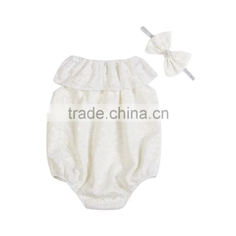 Wholesale lace romper summer baby girl's lace romper