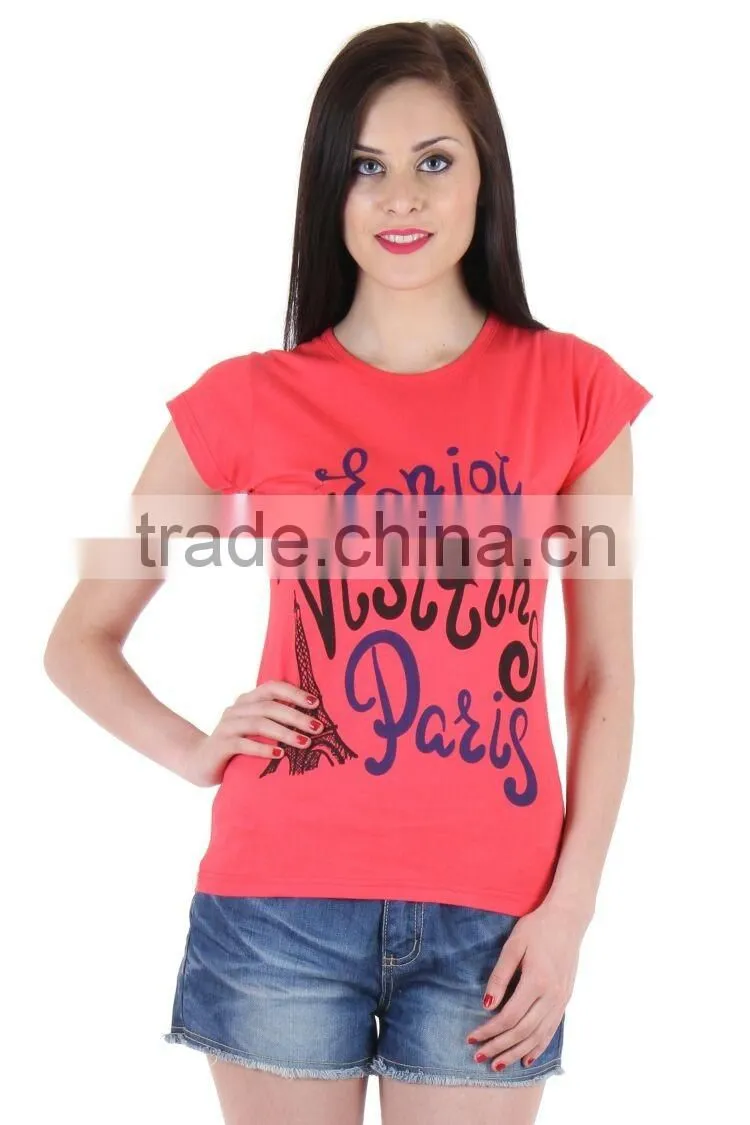 HAODUOYI Summer Woman Fashion O-neck T-shirts Street Style T-shirts Letter Print T-shirts for Wholesale