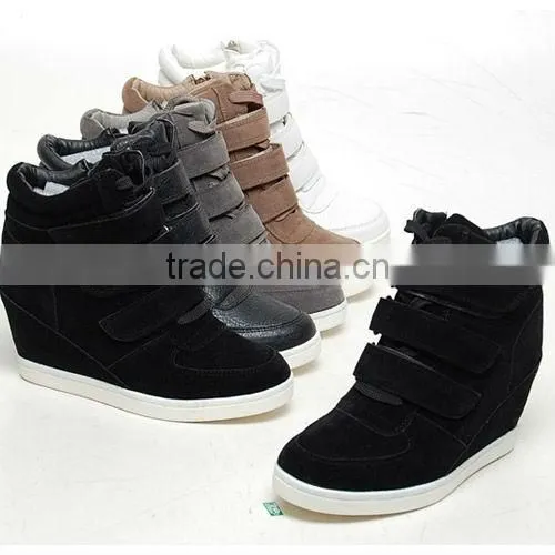 2ssd0528 hidden wedge heel 3 velcro belted sneakers top quality comfortable