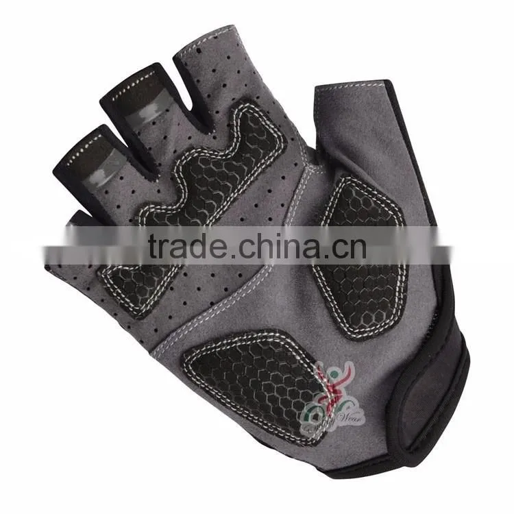 Wholesale Leisure travel Bicycles fingerless gym cycling gloves custom