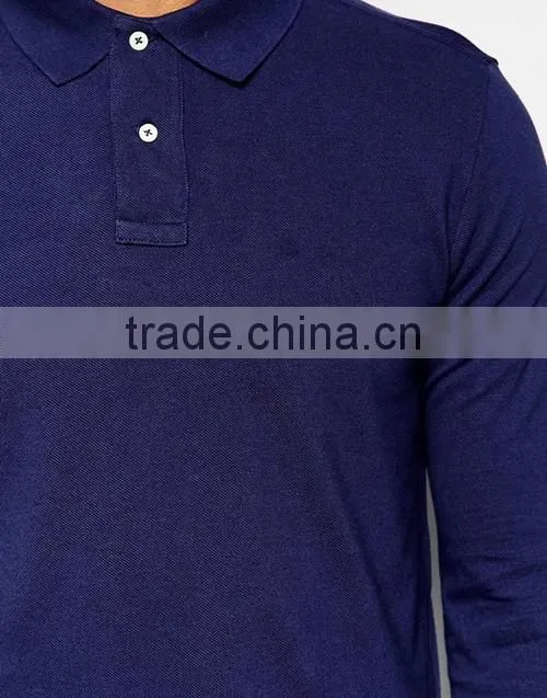 Sports long sleeves men pique polo shirt, personalized custom polo shirt importer, gym golf polo t-shirt wholesale