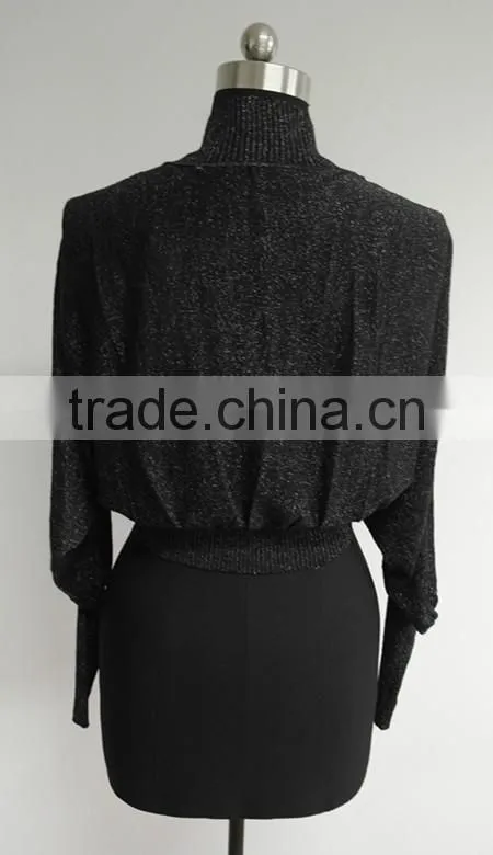Fashion ladies long sleeve waistcoat/poncho sweater
