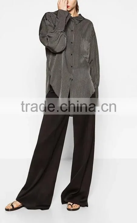 Runwaylover EY2377B New Style 2017 Ladies Fashion Loose Stripe Blouse