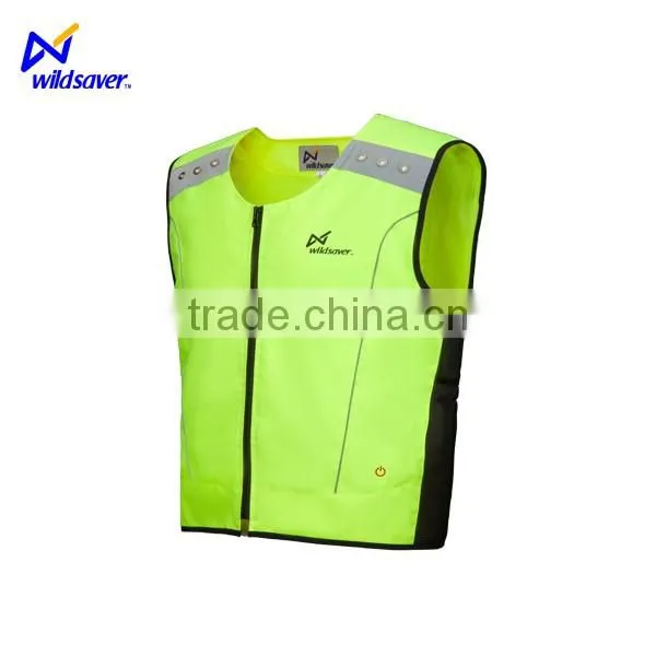 Flash blink LED light up warning safe reflective cyclist vest