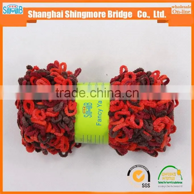 alibaba china hand knitting yarn supplier hot wholesale novelty texile polyester yarn big loop acrylic fancy knitting yarn