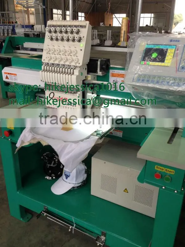 fushun 1201 1head single head cap and t shirt hat tubular and flat t shirt computerized embroidery machine