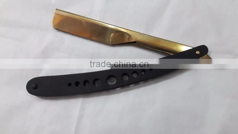 Professional Barbers shaving razors with blue handle stainless steel