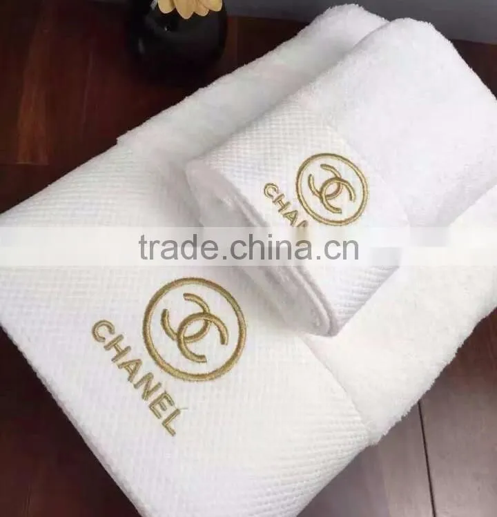 Cotton Luxury Hotel Bath Towel / Spa Bath Towel 100% Genuine Cotton/ Set of 3 White Bath Towel