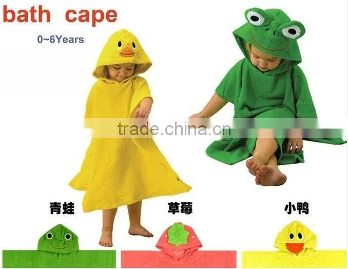 100% cotton breathable penguin design baby bath robe/kids bath robes